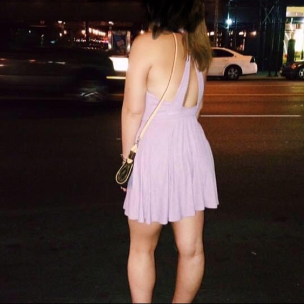 Lilac open back dress